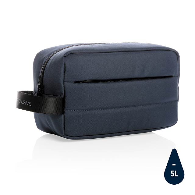 Impact AWARE™ RPET toiletry bag, navy - blue