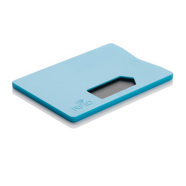 Obal na karty s RFID ochranou, modrá - modrá