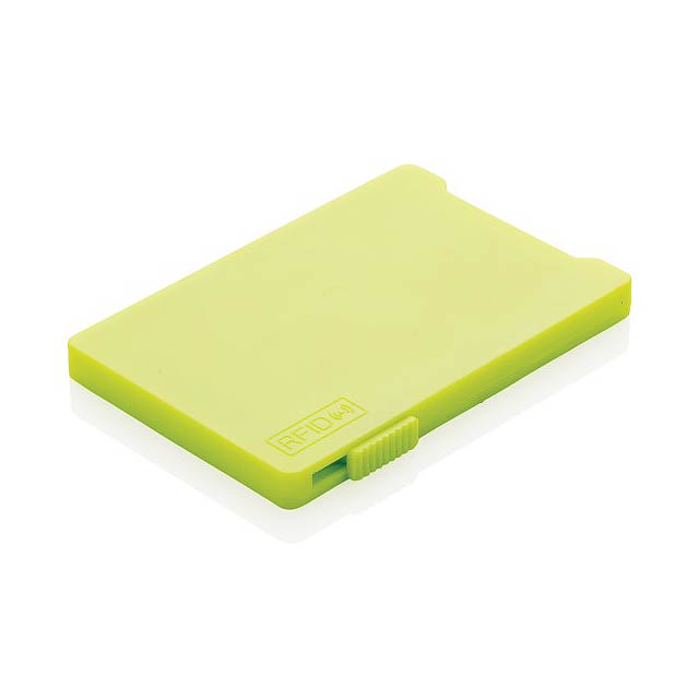 Pouzdro na více karet s RFID ochranou, vápno zelené - citrónová - limetková