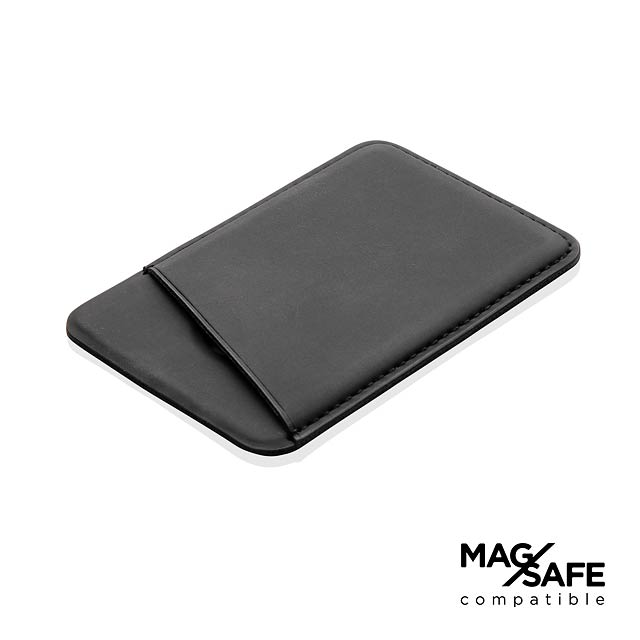 Snap on this stylish magnetic wallet on the back of your Iphone 12. The perfect way to keep your ID or credit card close at hand without having to take your whole wallet. Crafted from high quality PU. Supports up to two cards. With 12 high quality N52H heat resitant magnets integrated for perfect adhesion and alignment. PVC free.  - black - foto