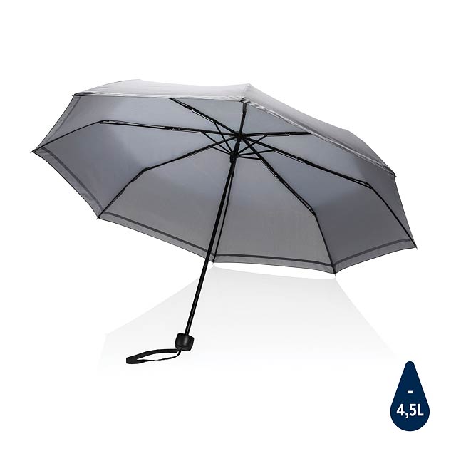 20.5"Impact AWARE™ RPET 190T pongee mini reflective umbrella - grey