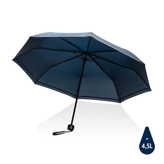 20.5"Impact AWARE™ RPET 190T pongee mini reflective umbrella - blue