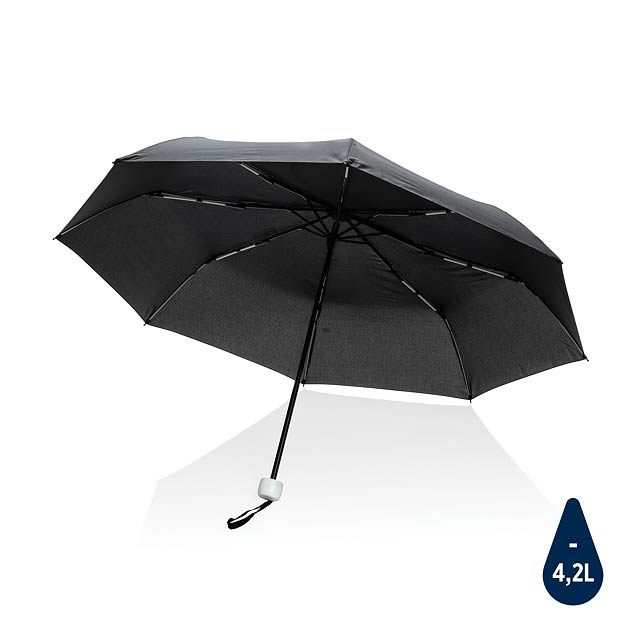 20.5"Impact AWARE™ RPET 190T pongee mini umbrella, white - white
