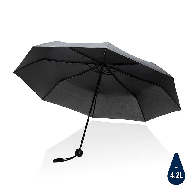 20.5" Impact AWARE™ RPET 190T mini umbrella, black - black