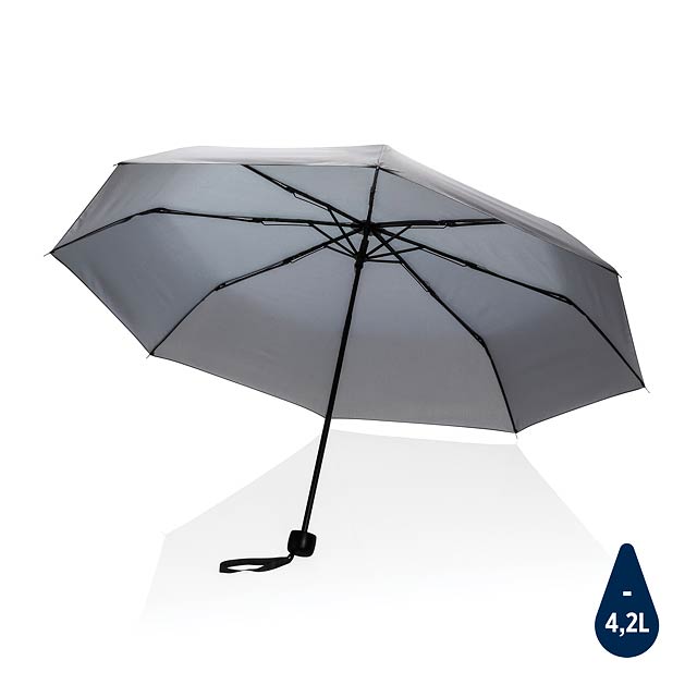 20.5" Impact AWARE™ RPET 190T mini umbrella, anthracite - black