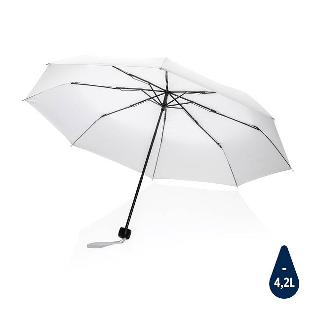 20.5" Impact AWARE™ RPET 190T mini umbrella, white - white