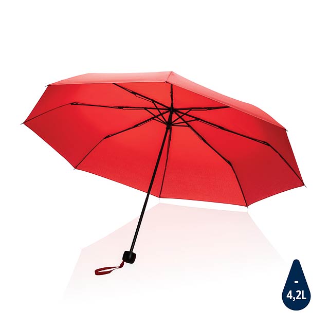 20.5" Impact AWARE™ RPET 190T mini umbrella, red - red