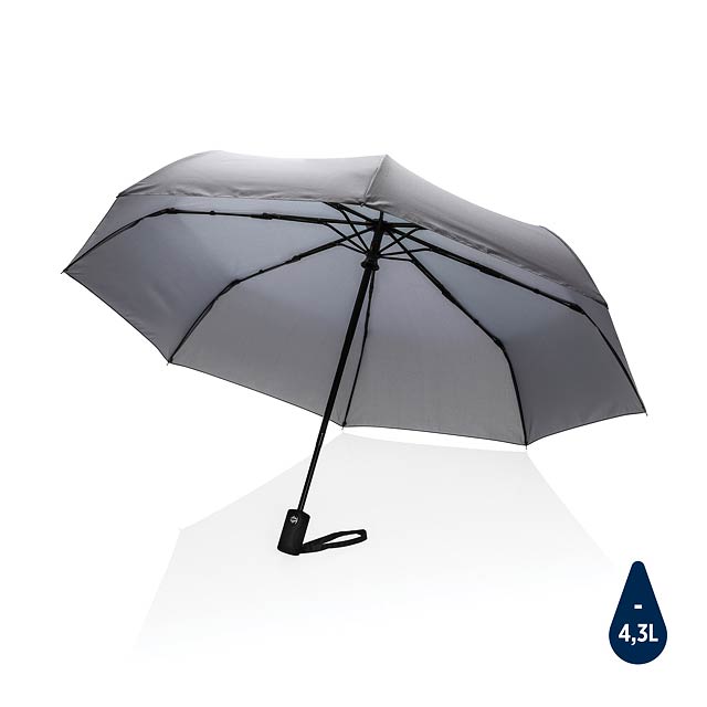 21" Impact AWARE™ RPET 190T auto open/close umbrella, anthra - black