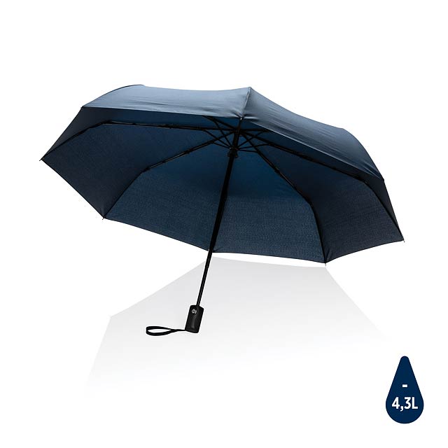 21" Impact AWARE™ RPET 190T auto open/close umbrella, navy - blue