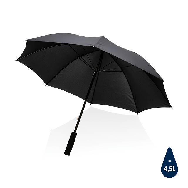 23' větruodolný deštník Impact ze 190T RPET AWARE™, černá - čierna