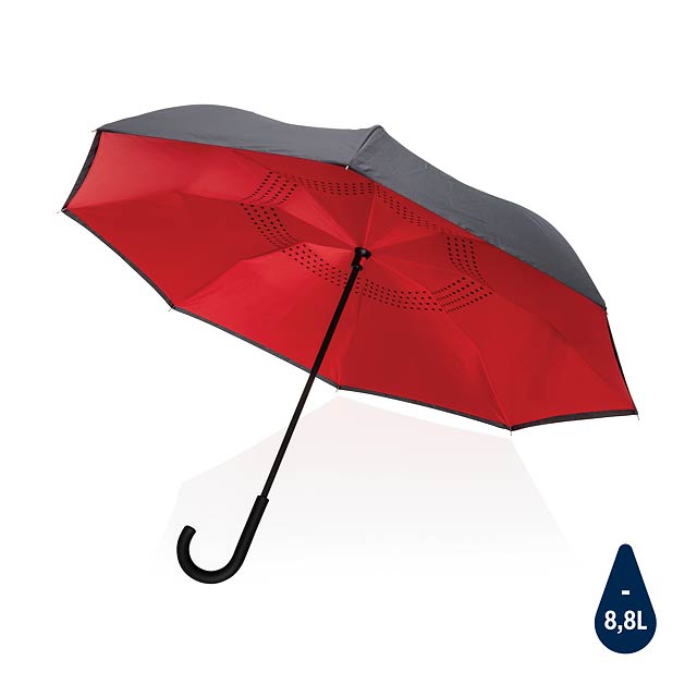 23' reverzní deštník Impact ze 190T RPET AWARE™, červená - červená