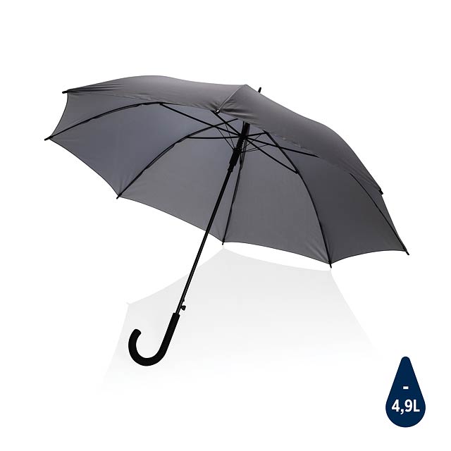 23" Impact AWARE™ RPET 190T standard auto open umbrella, ant - black