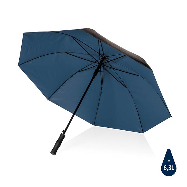 27" Impact AWARE™ RPET 190T bi color auto open umbrella, blu - blue