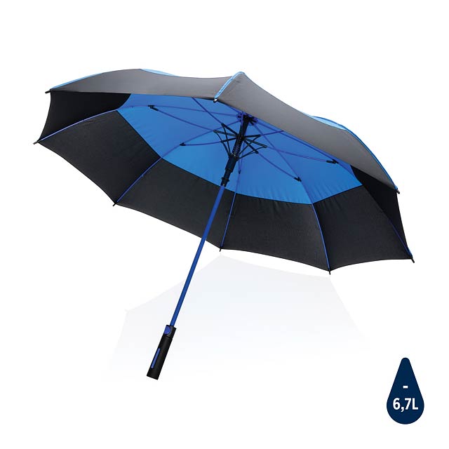 27' větruodolný auto-open deštník Impact ze 190T RPET AWARE™ - modrá