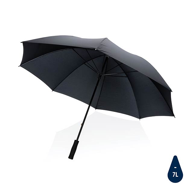 30" Impact AWARE™ RPET 190T Storm proof umbrella, black - black