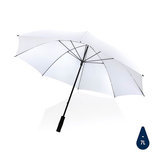 30" Impact AWARE™ RPET 190T Storm proof umbrella, white - white