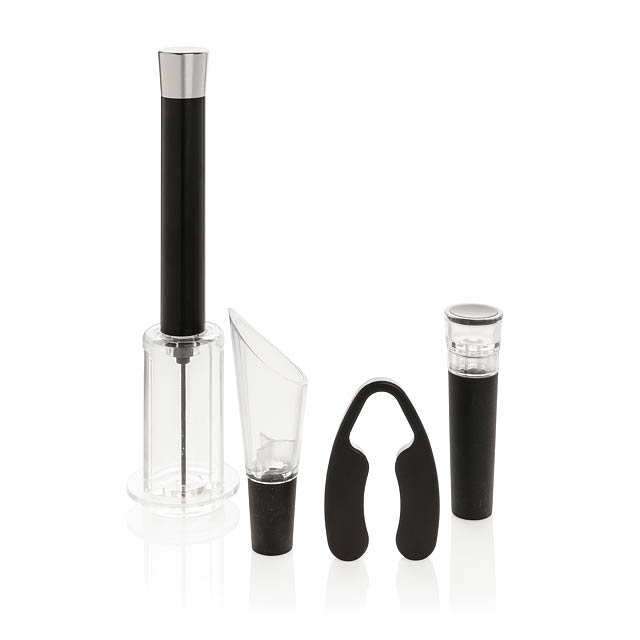 Vino Connoisseur 4pc set, silver - silver