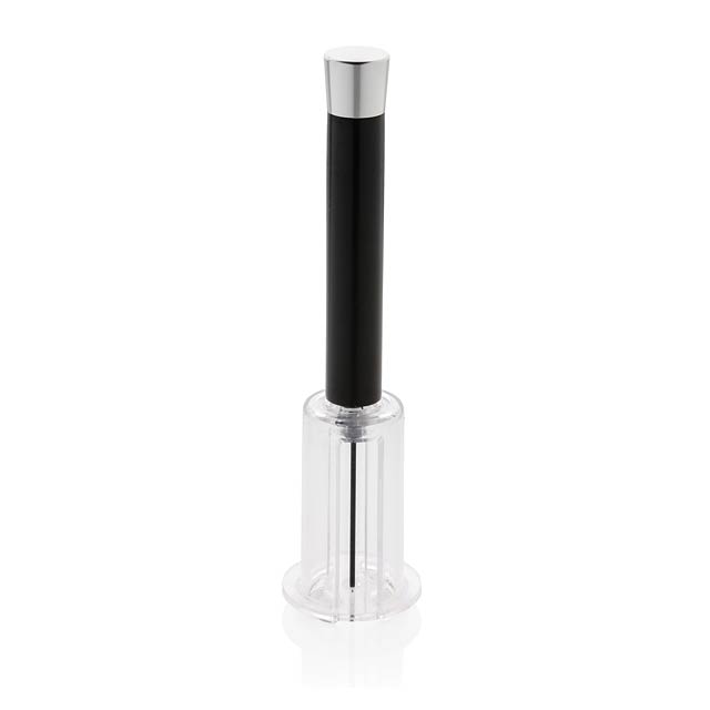 Vino Deluxe metal air pressure pump opener, silver - silver