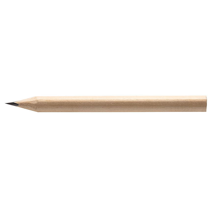RINA - trojuholníková krátka ceruzka - drevo