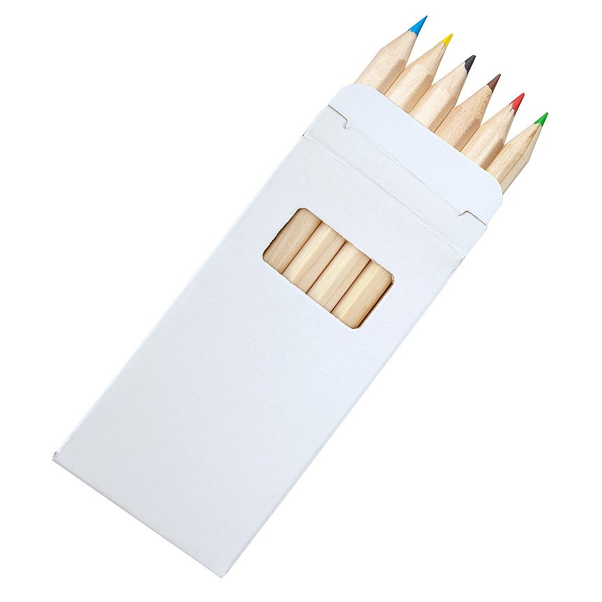 VIVA - wooden colored pencils in a box - white