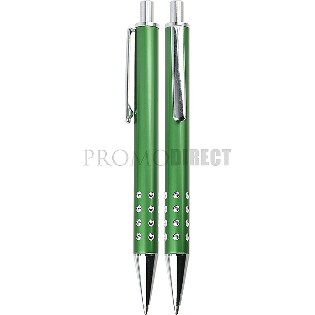 Hliníkové kuličkové pero - zelená