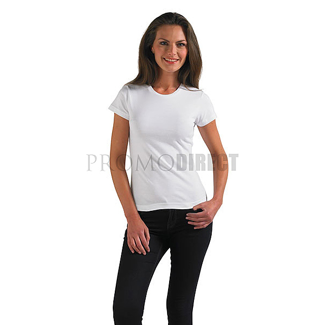 Quality and cheap T-shirt, women with a round neck, 100% cotton. Consumption possible in multiples of 100 pieces from the size and color.  - white - foto