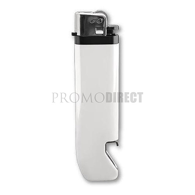 Lighter with bottle opener - white