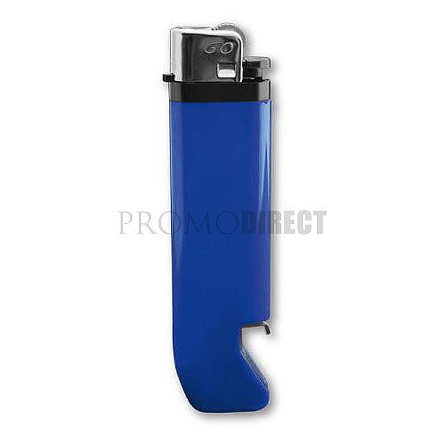 Zapaľovač jednorazový s otváračom, min. odber 500 ks  - modrá - foto