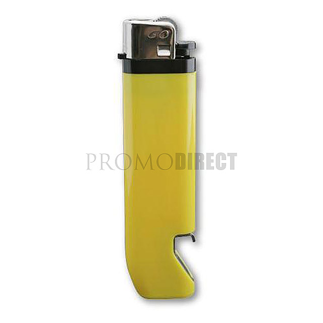 Lighter with bottle opener - yellow