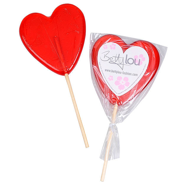 Lollipop mit Aufkleber - 