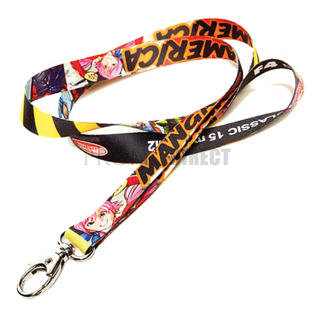 Lanyard with 1.5 cm double-sided print - gold