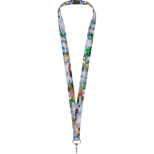 Recyceltes RPET-Lanyard mit 2 cm doppelseitigem Aufdruck - Gold