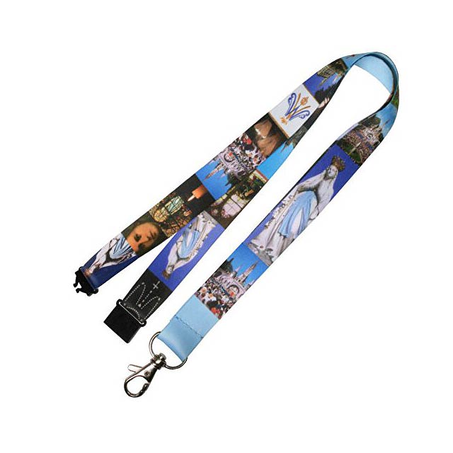 Lanyard mit Sicherheitsschnalle hinter dem Hals mit 1,5 cm einseitigem Aufdruck - Gold