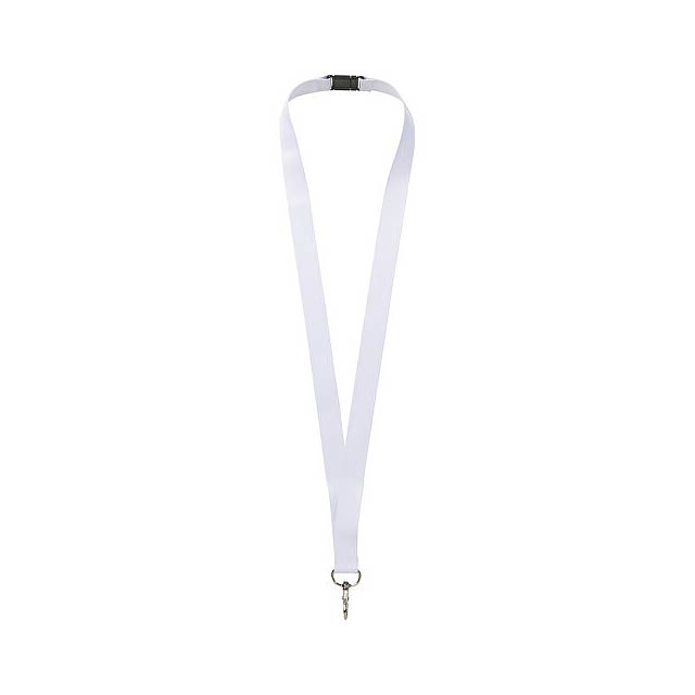 Lanyard with safety buckle behind the neck with plastic buckle and 1-sided print - gold