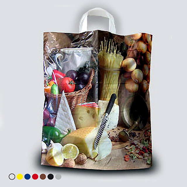 A plastic bag, 40x46 cm, printed 1 color - gold