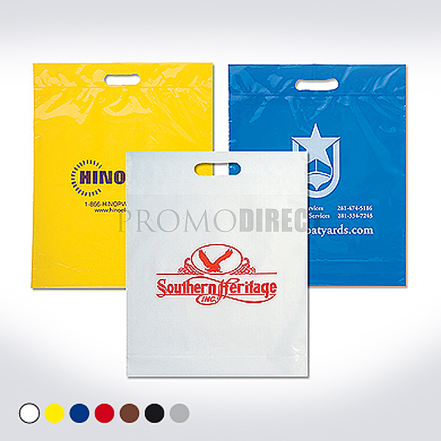 A plastic bag with no hydrogenated průhmatu incl. monochrome printing, color tiles: white, yellow, blue, red, brown, black silver.  - gold - foto