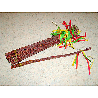 Pletená pomlázka se stuhou, 30 cm - 