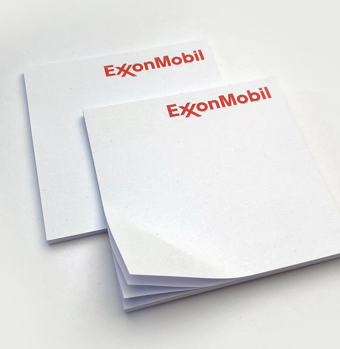 Reklamní bločky samolepicích lístků post-it s potiskem loga ExxonMobil