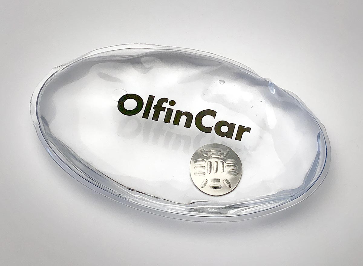 Reklamní hřejivý gelový ohřívač rukou s potiskem loga OlfinCar