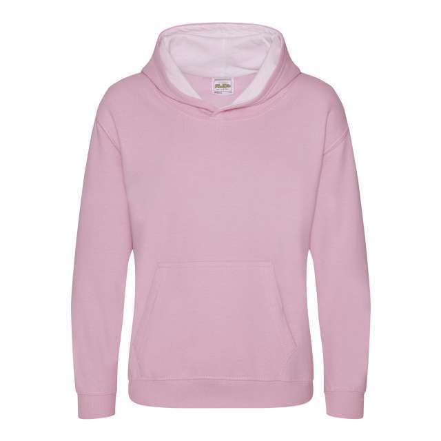 Just Hoods Kids Varsity Hoodie - pink