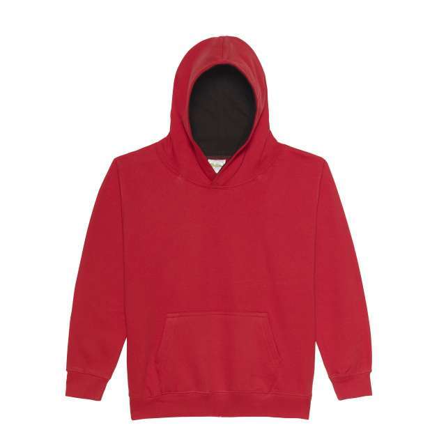 Just Hoods Kids Varsity Hoodie - červená