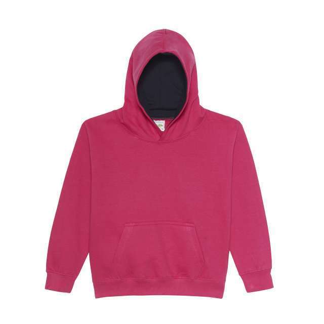 Just Hoods Kids Varsity Hoodie - pink