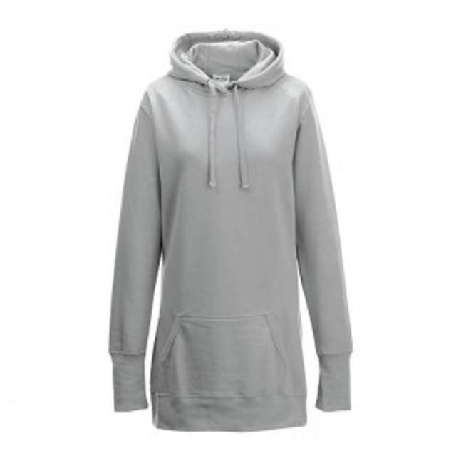 Just Hoods Girlie Longline Hoodie - šedá