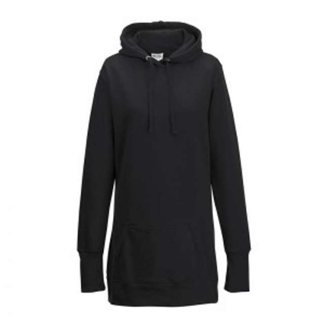 Just Hoods Girlie Longline Hoodie - schwarz