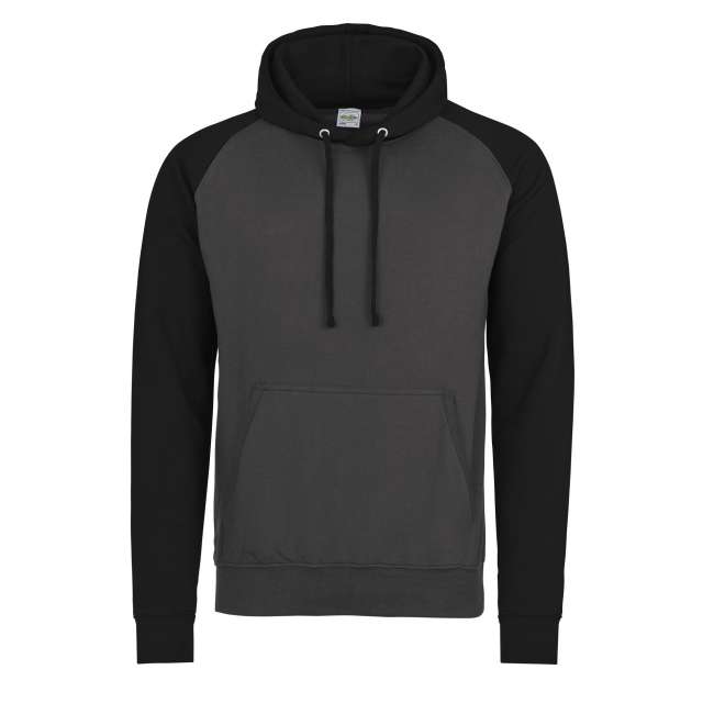 Just Hoods Baseball Hoodie - grey