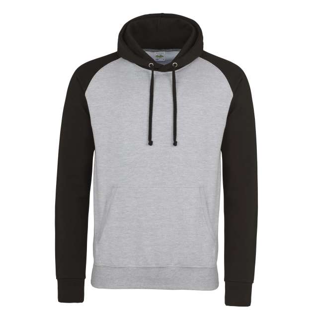 Just Hoods Baseball Hoodie - Just Hoods Baseball Hoodie - Sport Grey