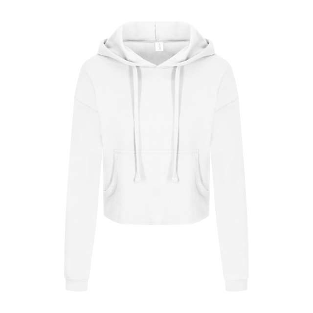 Just Hoods Women's Cropped Hoodie - biela