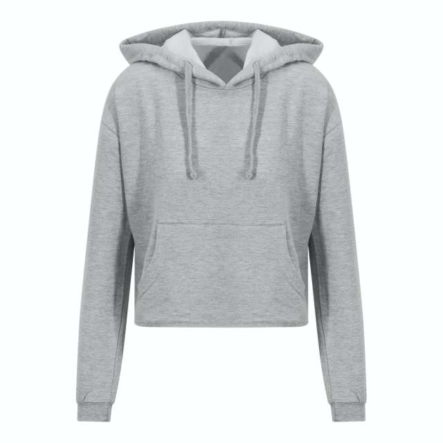 Just Hoods Women's Cropped Hoodie - grey