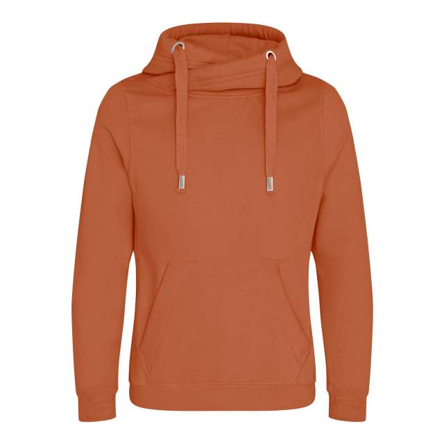 Just Hoods Cross Neck Hoodie - červená