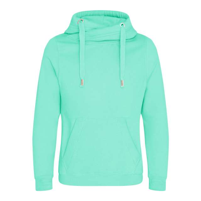 Just Hoods Cross Neck Hoodie - green